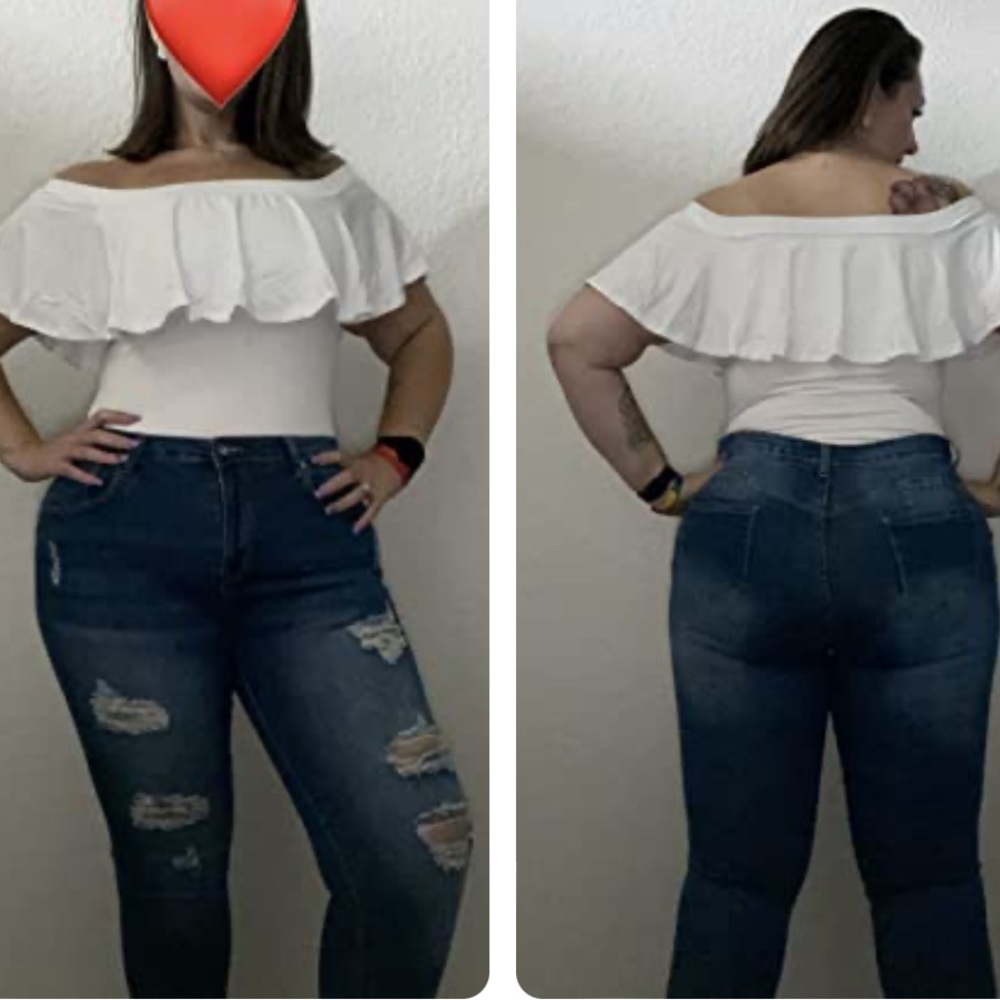ASOS White Ruffle Bodysuit - Picture 3 of 4